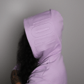 model using not bad clothing hood due tan lavender small