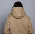 model using not bad clothing hood due tan small